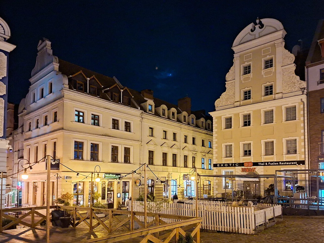 Townhouses on Sienny Market Square in Szczecin.