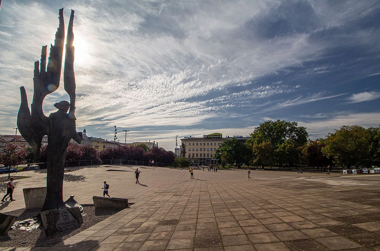 Monument on Solidarity Square in Szczecin.