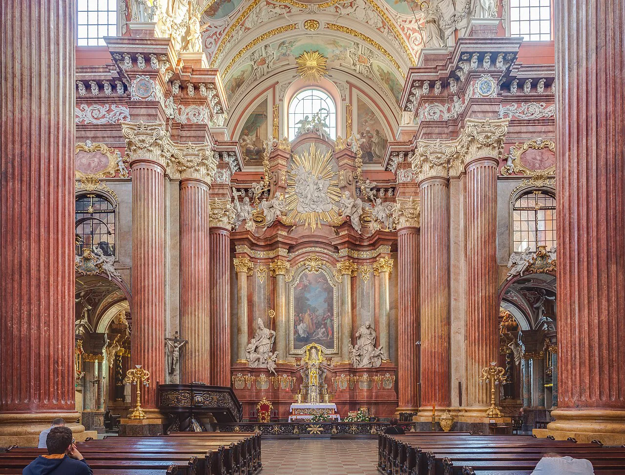 The Baroque interior of the Collegiate Church in Poznań.