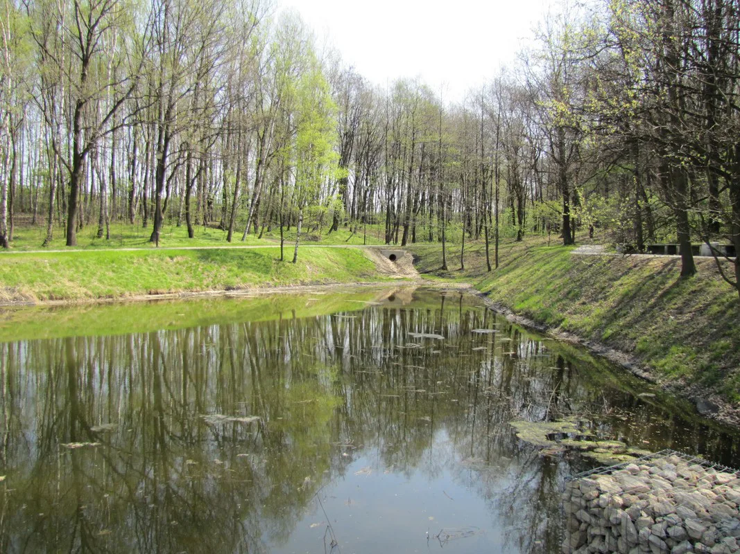 A reservoir in the Valley of Three Ponds in Katowice.
