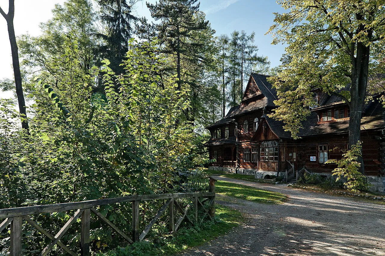 Villa Koliba among the trees in Zakopane.