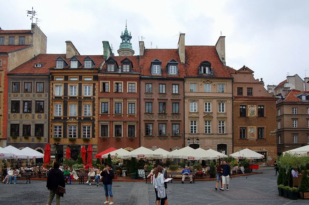 Townhouses on the Old Town Market Square in Warsaw.