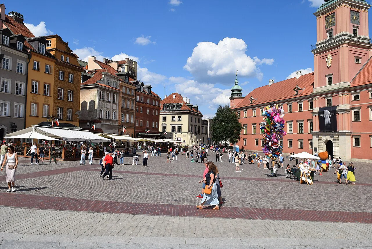 Castle Square in Warsaw's Old Town.
