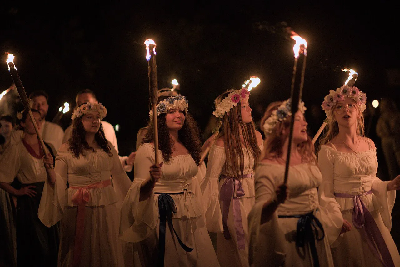 Torchlit Wianki performance in Bliżyn in 2025.