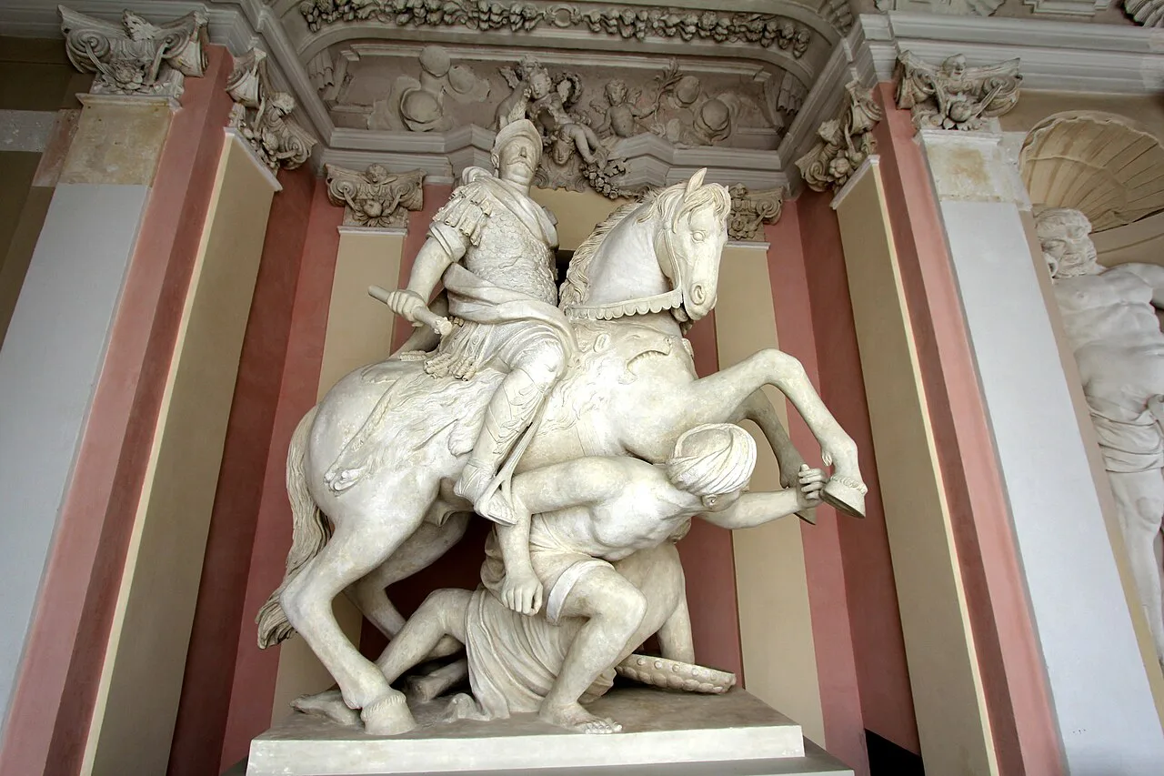 The monument of King John III Sobieski at Wilanów Palace in Warsaw.