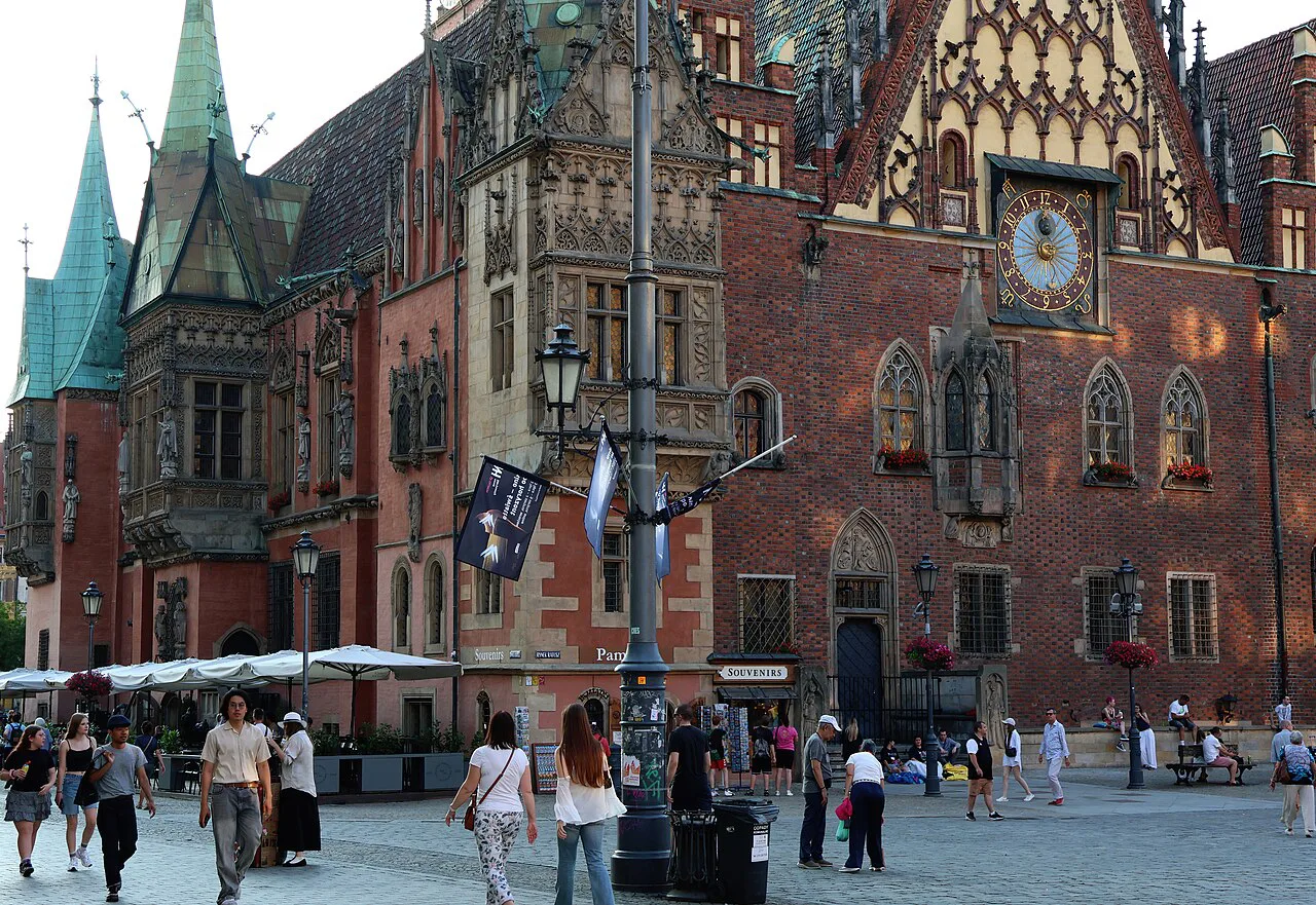 The Gothic Old Town Hall in Wrocław.