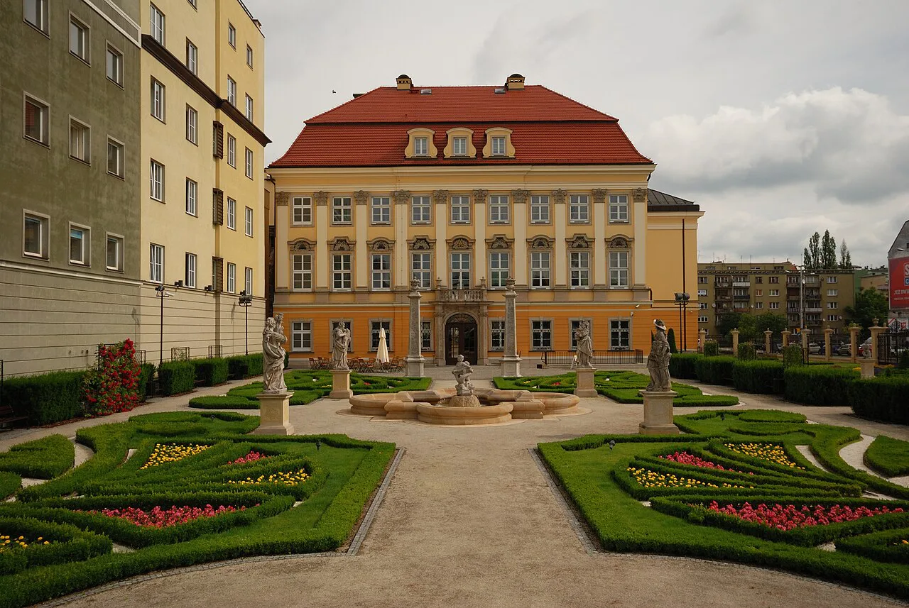 The Royal Palace in Wrocław seen from its Baroque garden.