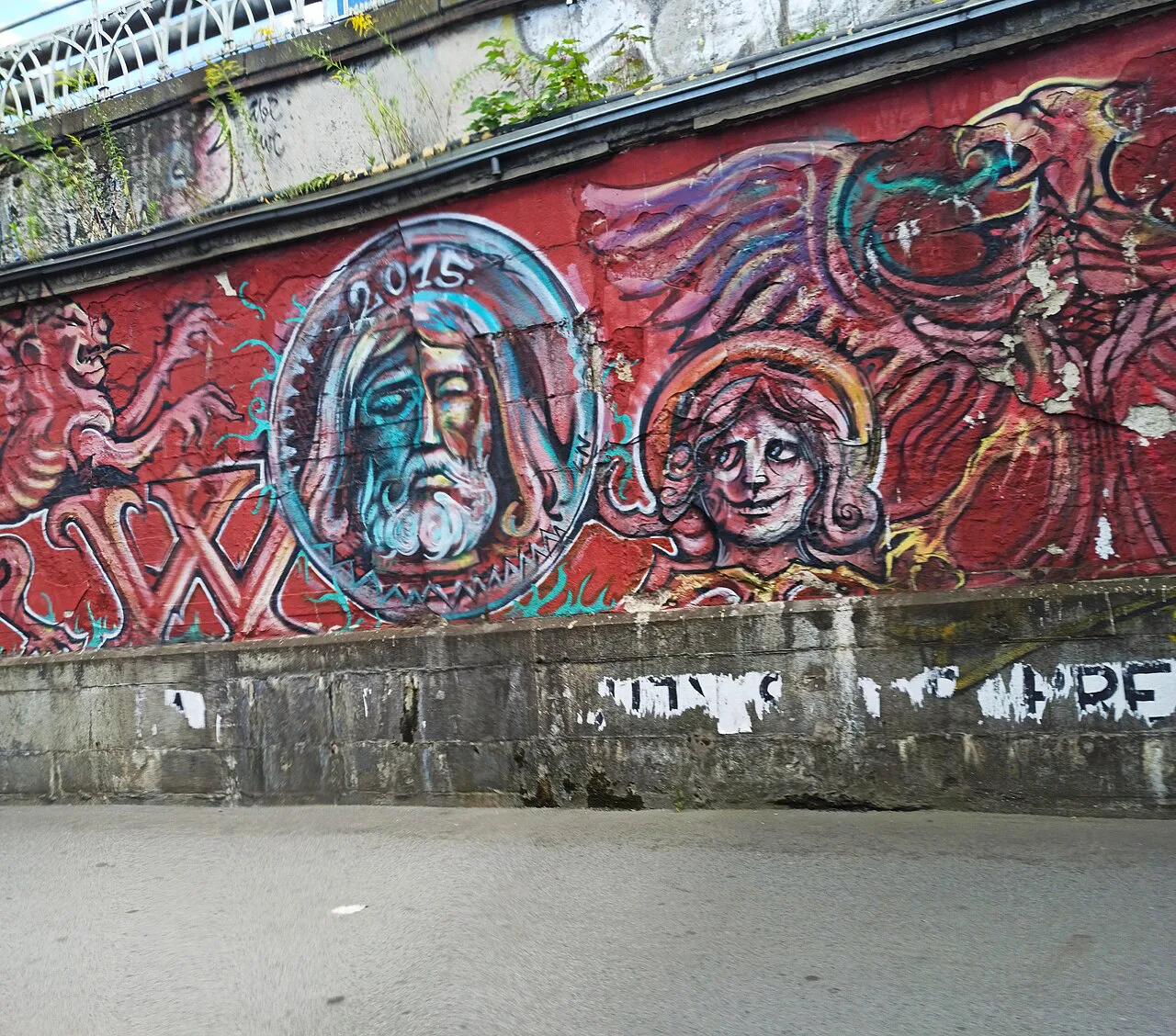 A mural under the railway viaduct on Kazimierza Pułaskiego Street in Wrocław.