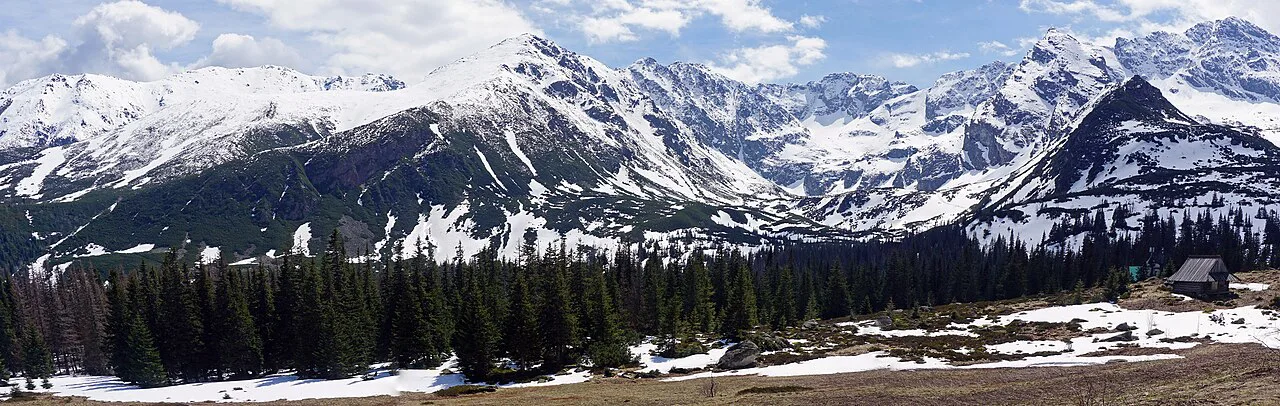 Panoramic view from Kasprowy Wierch in the Tatra National Park.