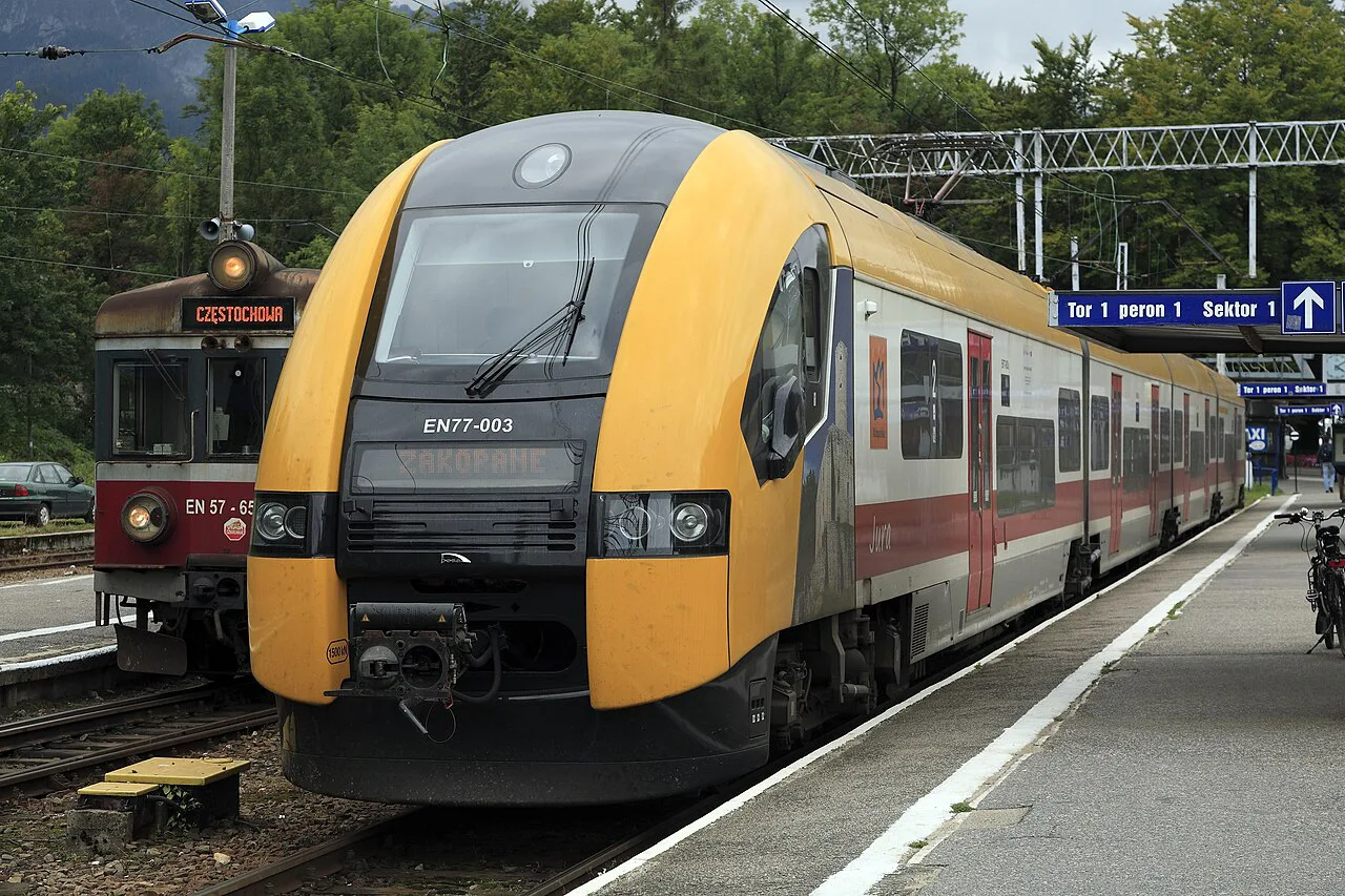 A regional train at Zakopane railway station.